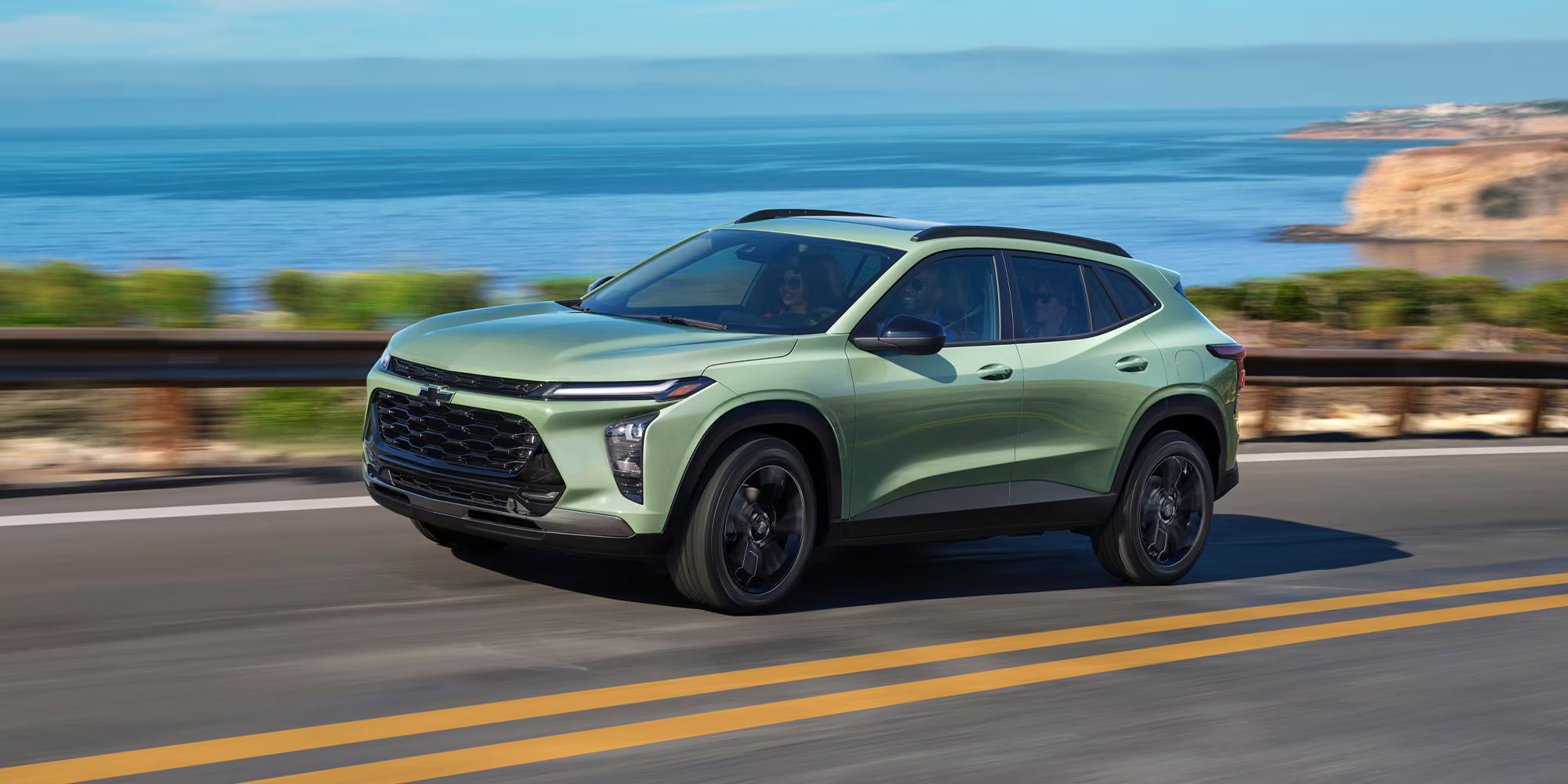 Vehicle Driving Down a City Street