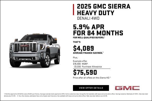 5.9% APR FOR 84 MONTHS for well-qualified buyers.1

That's $4,089 Average Finance Savings1

Plus,...