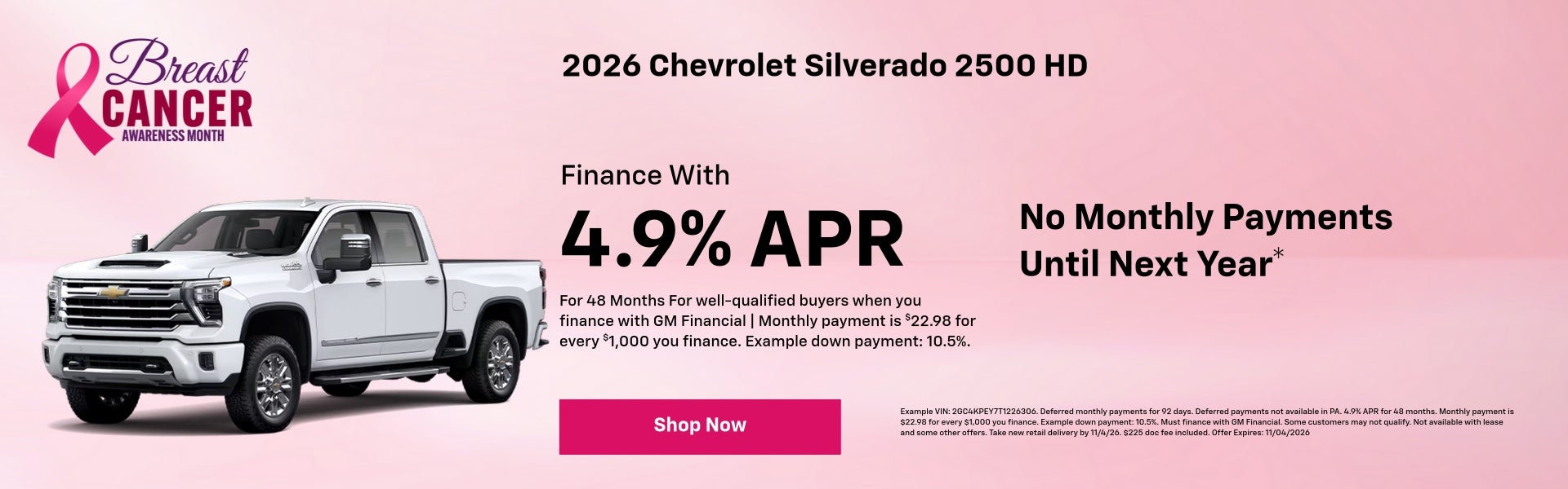 Oct 2026 Specials